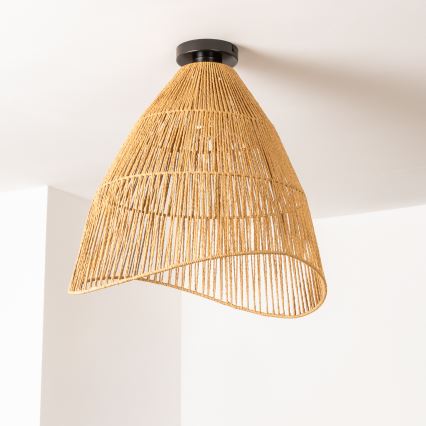Brilagi - Lustre de teto LED sobreposto CERIA BOHO, 1x E27 (40 W, 230 V), Ø 70 cm, castanho