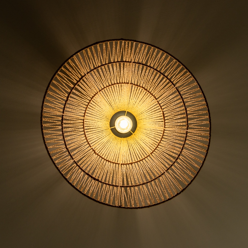 Brilagi - Lustre de teto LED sobreposto CERIA BOHO, 1x E27 (40 W, 230 V), Ø 70 cm, castanho