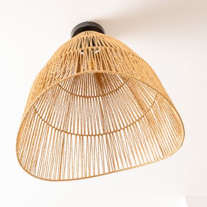 Brilagi - Lustre de teto LED sobreposto CERIA BOHO, 1x E27 (40 W, 230 V), Ø 70 cm, castanho