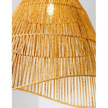 Brilagi - Lustre de teto LED sobreposto CERIA BOHO, 1x E27 (40 W, 230 V), Ø 70 cm, castanho