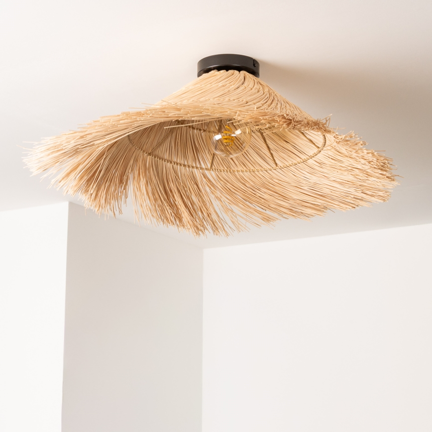 Brilagi - Lustre de teto LED sobreposto CERIA BOHO 1x E27/40W/230V Ø 70 cm em rattan