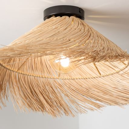 Brilagi - Lustre de teto LED sobreposto CERIA BOHO 1x E27/40W/230V Ø 70 cm em rattan