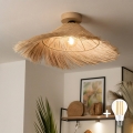 BRILAGI - Lustre de Teto LED Sobreposto CERIA BOHO 1xE27/40W/230V Ø 70 cm rattan/carvalho
