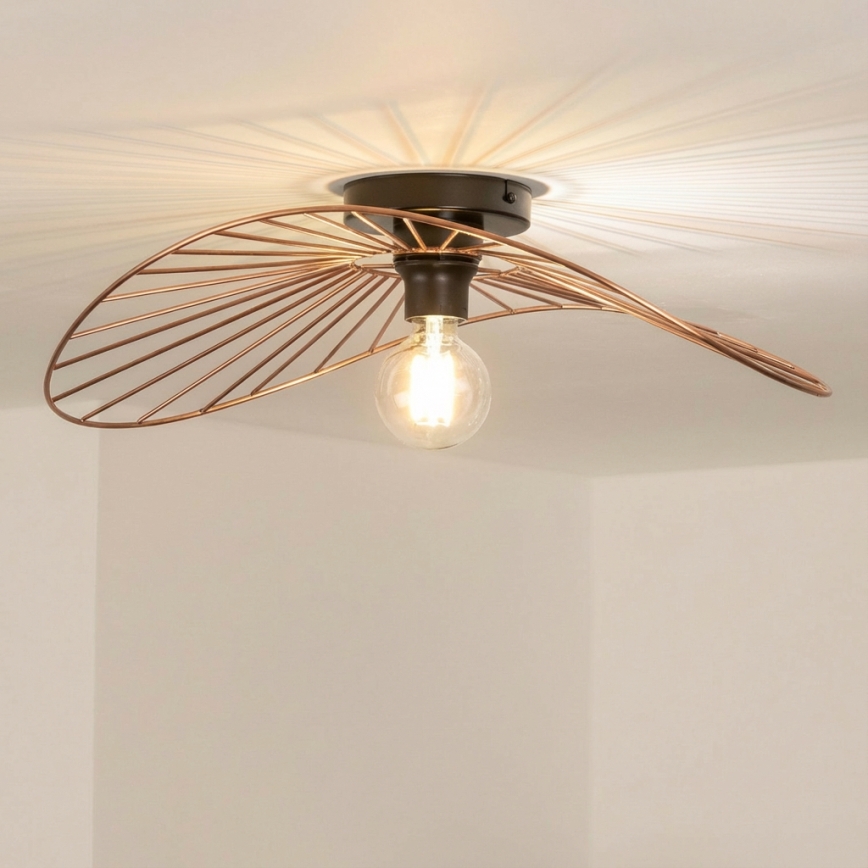 Brilagi - Lustre de teto LED sobreposto CERIA WIRE 1xE27/40W/230V 40x56 cm bronze
