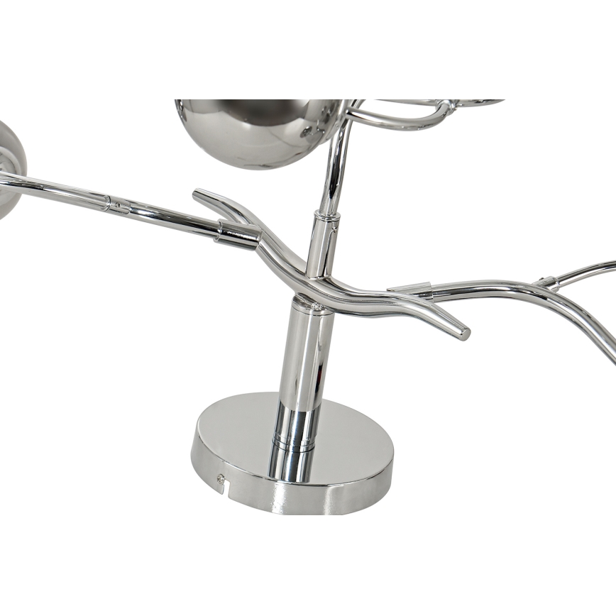 Brilagi - Lustre de teto LED sobreposto MISTEL 9xG9/3W/230V preto cromado/fumê