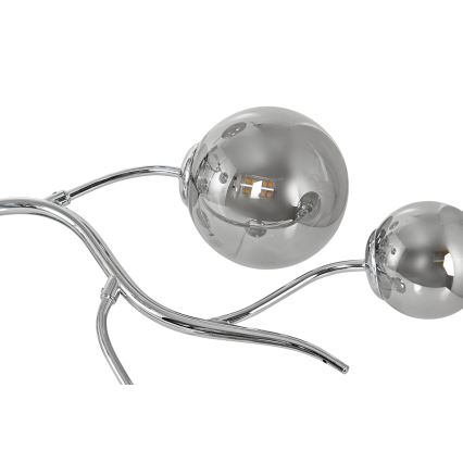 Brilagi - Lustre de teto LED sobreposto MISTEL 9xG9/3W/230V preto cromado/fumê