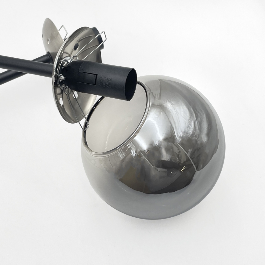 Brilagi - Lustre de teto MALIVA 4xE14/15W/230V cromado mate/fumê