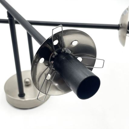 Brilagi - Lustre de teto MALIVA 4xE14/15W/230V cromado mate/fumê