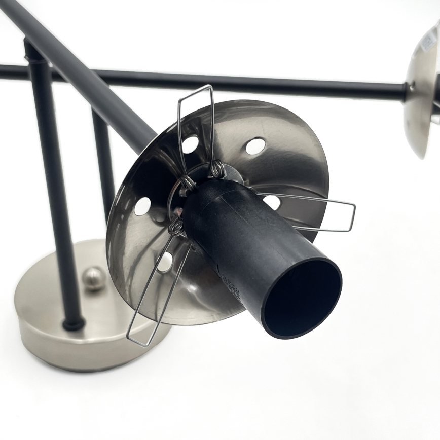 Brilagi - Lustre de teto MALIVA 4xE14/15W/230V cromado mate/fumê