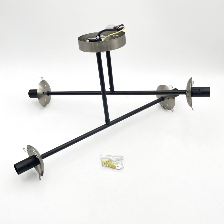 Brilagi - Lustre de teto MALIVA 4xE14/15W/230V cromado mate/fumê