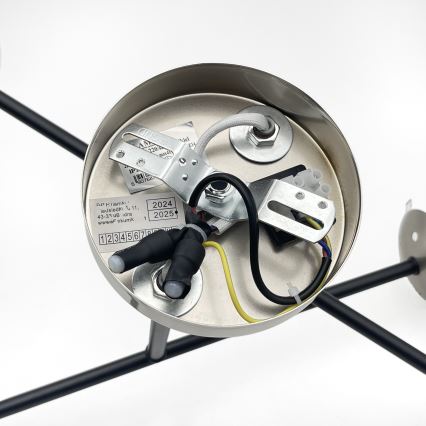 Brilagi - Lustre de teto MALIVA 4xE14/15W/230V cromado mate/fumê