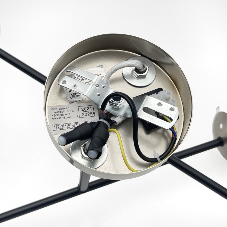 Brilagi - Lustre de teto MALIVA 4xE14/15W/230V cromado mate/fumê