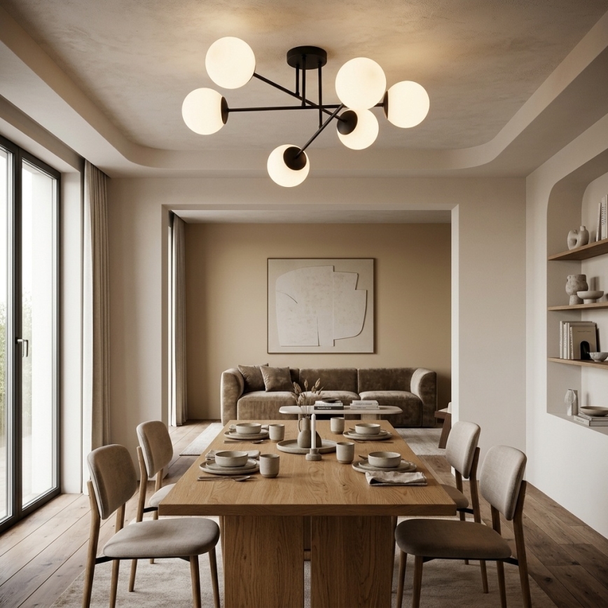 Brilagi - Lustre de teto MILO 6xE27/60W/230V preto