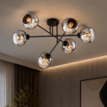 BRILAGI - Lustre de teto montado à superfície DIOR 6xE27/60W/230V preto/cinzento fumê