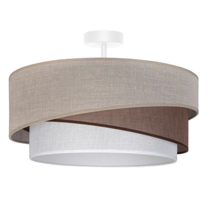 Brilagi - Lustre de teto sobreposto ARROW 1xE27/60W/230V Ø 45 cm bege/castanho/branco