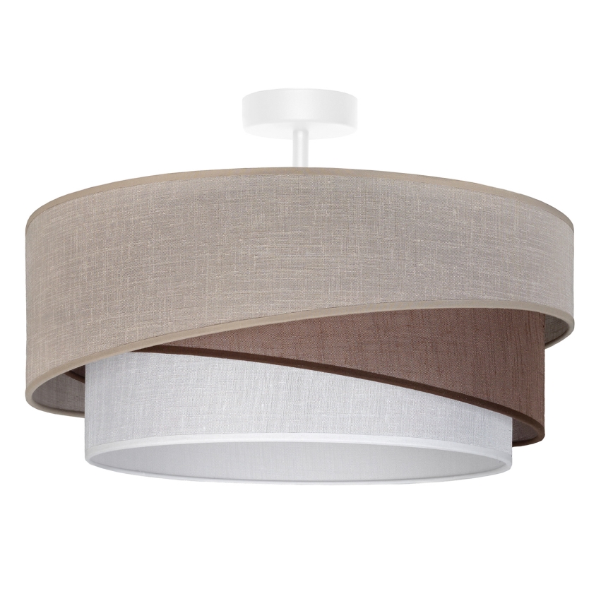 Brilagi - Lustre de teto sobreposto ARROW 1xE27/60W/230V Ø 45 cm bege/castanho/branco