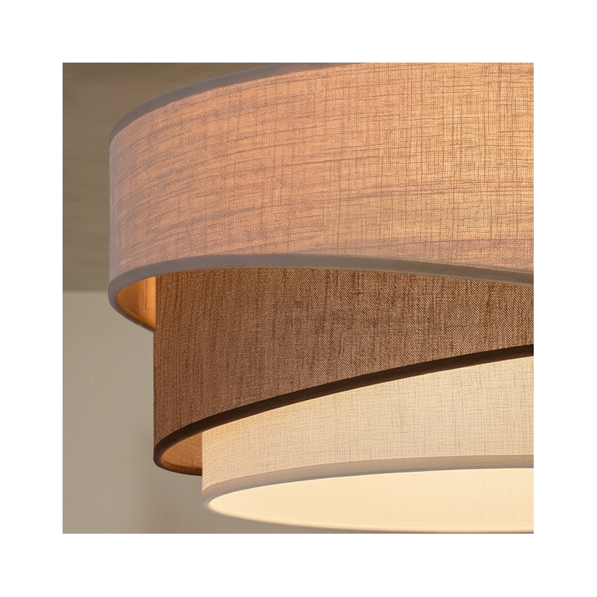 Brilagi - Lustre de teto sobreposto ARROW 1xE27/60W/230V Ø 45 cm bege/castanho/branco