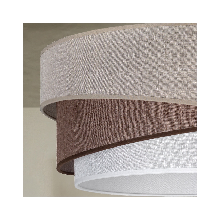 Brilagi - Lustre de teto sobreposto ARROW 1xE27/60W/230V Ø 45 cm bege/castanho/branco