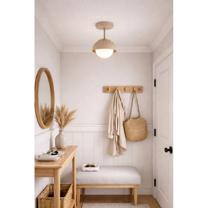 Brilagi - Lustre de teto sobreposto COSMO 1xE27/60W/230V bege/dourado