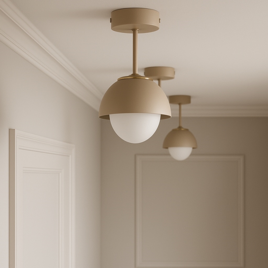 Brilagi - Lustre de teto sobreposto COSMO 1xE27/60W/230V bege/dourado