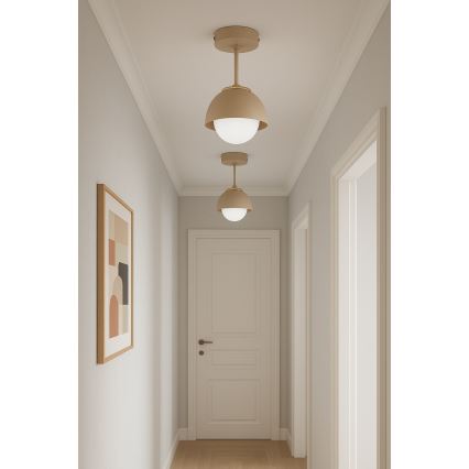 Brilagi - Lustre de teto sobreposto COSMO 1xE27/60W/230V bege/dourado