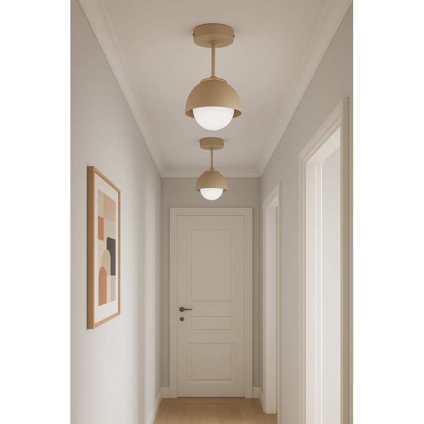 Brilagi - Lustre de teto sobreposto COSMO 1xE27/60W/230V bege/dourado