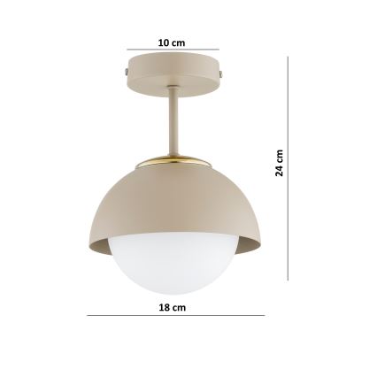 Brilagi - Lustre de teto sobreposto COSMO 1xE27/60W/230V bege/dourado