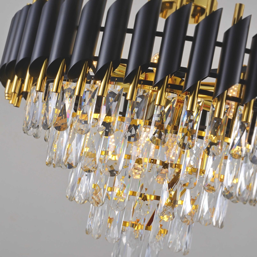 BRILAGI - Lustre de teto sobreposto ECLIPSE 9xE14/10W/230V Ø 58 cm dourado/preto