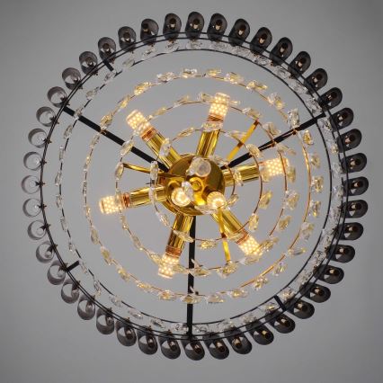 BRILAGI - Lustre de teto sobreposto ECLIPSE 9xE14/10W/230V Ø 58 cm dourado/preto