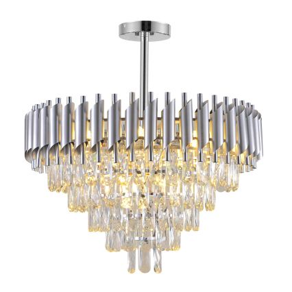 BRILAGI - Lustre de teto sobreposto ECLIPSE 9xE14/10W/230V Ø 58 cm prateado