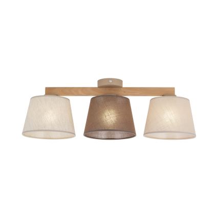 Brilagi - Lustre de teto sobreposto LATTE 3xE27/15W/230V pinho/misto