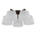 Brilagi - Lustre de teto sobreposto LATTE 5xE27/15W/230V pinho/branco