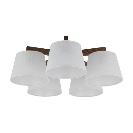 Brilagi - Lustre de teto sobreposto LATTE 5xE27/15W/230V pinho/branco