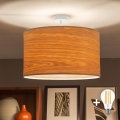 Brilagi - Lustre de teto sobreposto LED CERIA 1xE27/60W/230V Ø 45 cm branco/bege