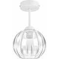 BRILAGI - Lustre de teto sobreposto LED RETRO GLASS 1xE27/60W/230V Ø 18 cm branco/transparente