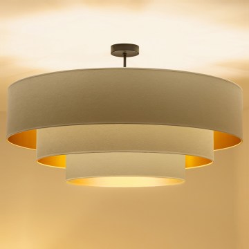 Brilagi - Lustre de teto sobreposto LUNETA 3xE27/60W/230V Ø 80 cm creme/dourado