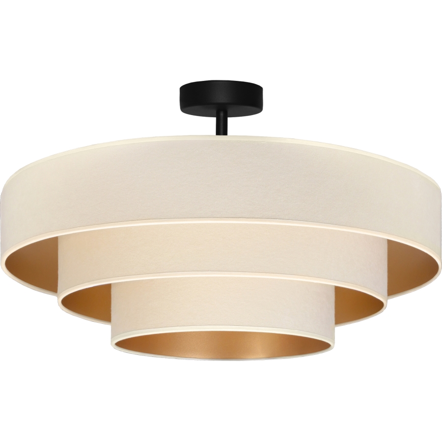 Brilagi - Lustre de teto sobreposto LUNETA 3xE27/60W/230V Ø 80 cm creme/dourado