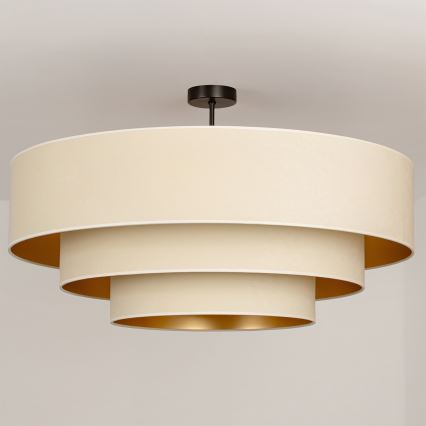 Brilagi - Lustre de teto sobreposto LUNETA 3xE27/60W/230V Ø 80 cm creme/dourado