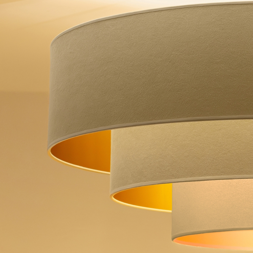 Brilagi - Lustre de teto sobreposto LUNETA 3xE27/60W/230V Ø 80 cm creme/dourado