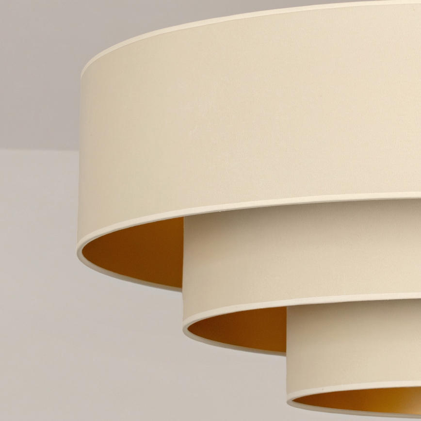 Brilagi - Lustre de teto sobreposto LUNETA 3xE27/60W/230V Ø 80 cm creme/dourado