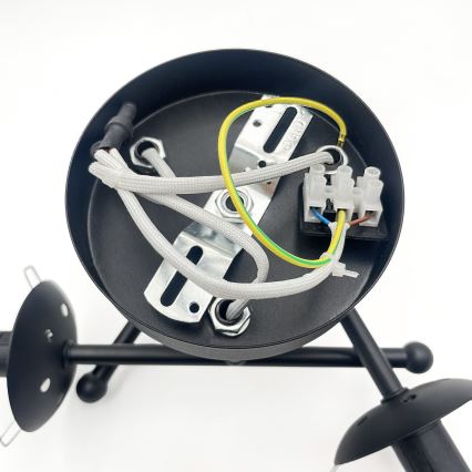 Brilagi - Lustre de teto sobreposto MALIVA 3xE14/15W/230V preto/transparente