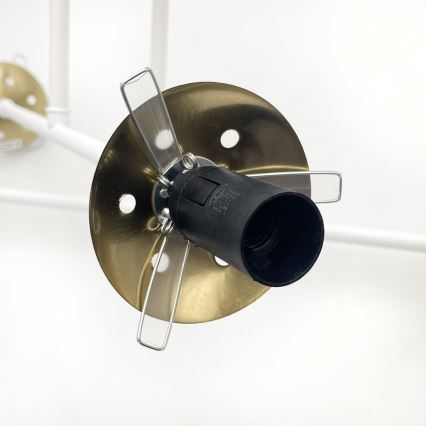 Brilagi - Lustre de teto sobreposto MALIVA 4xE14/15W/230V dourado/branco