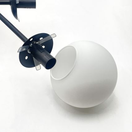 Brilagi - Lustre de teto sobreposto MALIVA 6xE14/15W/230V preto/branco