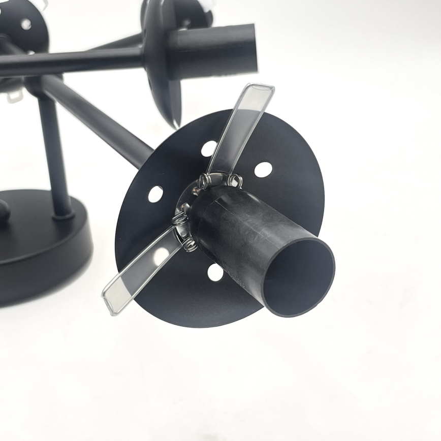 Brilagi - Lustre de teto sobreposto MALIVA 6xE14/15W/230V preto/branco