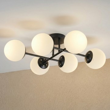 Brilagi - Lustre de teto sobreposto MALONY 6xE14/20W/230V preto