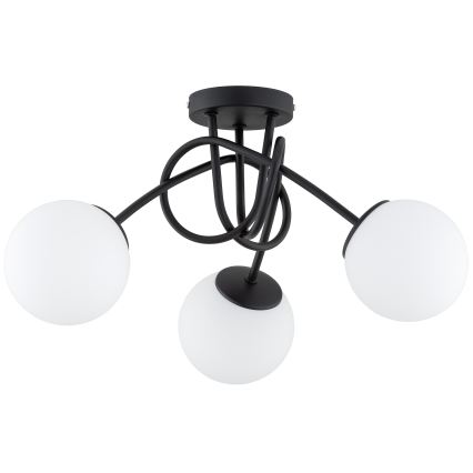 Brilagi - Lustre de teto sobreposto MILO 3xE27/60W/230V, preto