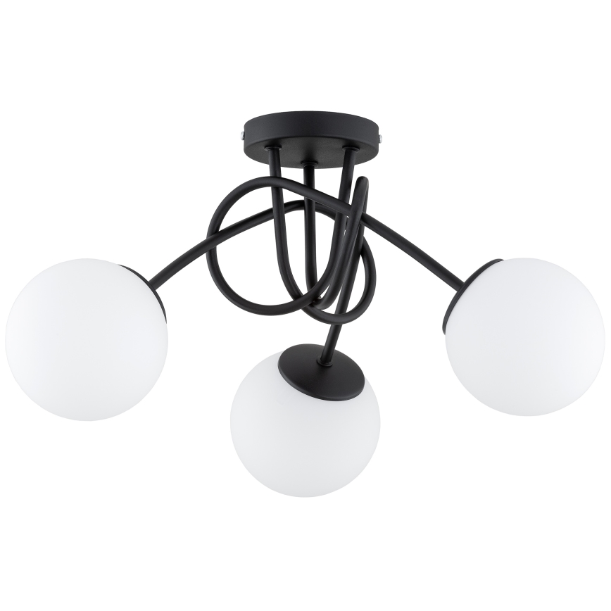 Brilagi - Lustre de teto sobreposto MILO 3xE27/60W/230V, preto