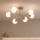 Brilagi - Lustre de teto sobreposto MILO 6xE27/60W/230V bege/dourado