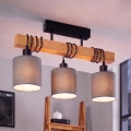 Brilagi - Lustre de teto sobreposto NUBILA 3xE27/60W/230V pinho/cinza claro