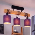 Brilagi - Lustre de teto sobreposto NUBILA 3xE27/60W/230V pinho/roxo